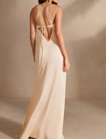 Rochie lunga Anewsta, crem