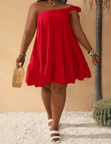 Rochie scurta SHEIN CURVE, rosu Rosu