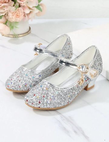 Pantofi Shein Kids, argintiu