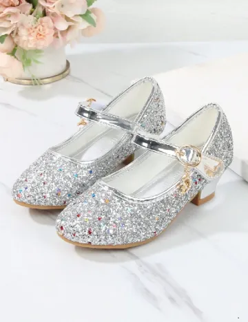 Pantofi Shein Kids, argintiu
