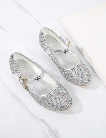 Pantofi Shein Kids, argintiu