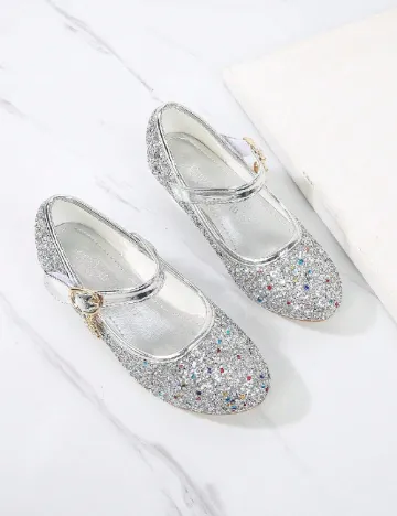 Pantofi Shein Kids, argintiu