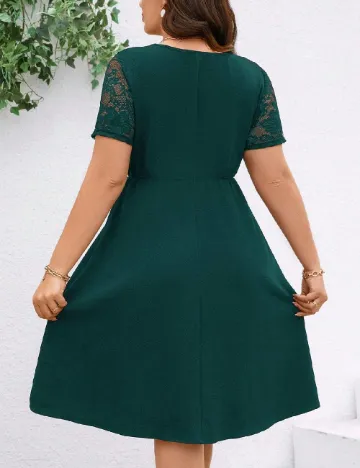 Rochie scurta SHEIN CURVE, verde