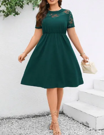 Rochie scurta SHEIN CURVE, verde