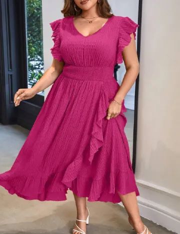Rochie lunga SHEIN CURVE, roz
