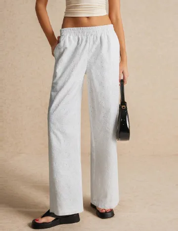 Pantaloni SHEIN, alb