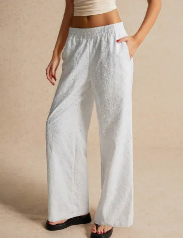 Pantaloni SHEIN, alb