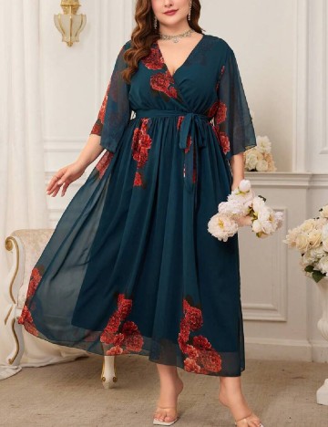 Rochie lunga SHEIN CURVE, albastru