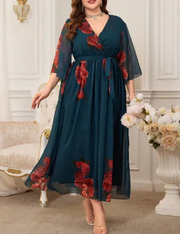 Rochie lunga SHEIN CURVE, albastru