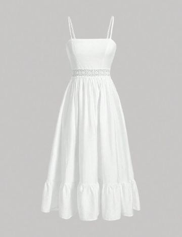 Rochie medie SHEIN CURVE, alb