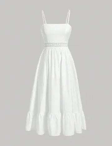 Rochie medie SHEIN CURVE, alb