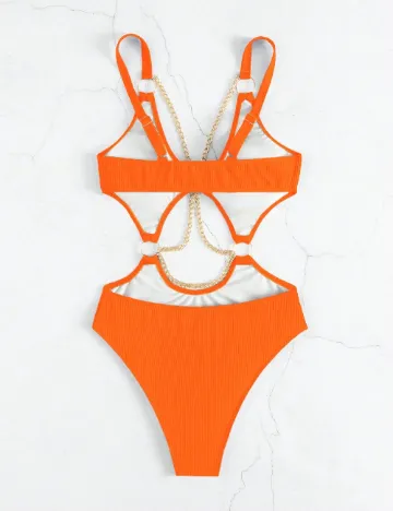 Costum de baie SHEIN, portocaliu Portocaliu