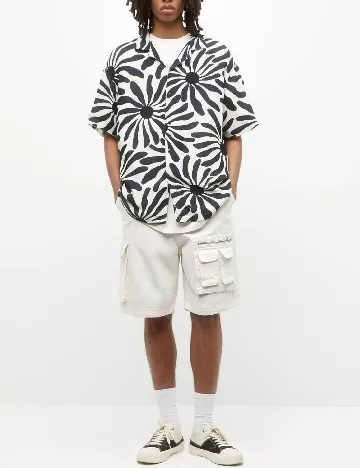 Camasa Pull&Bear, alb/albastru