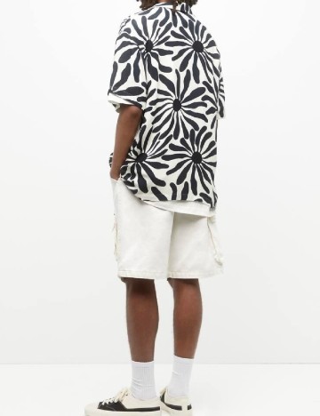 Camasa Pull&Bear, alb/albastru