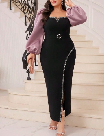 Rochie lunga SHEIN CURVE, negru