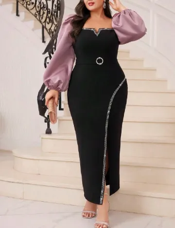 Rochie lunga SHEIN CURVE, negru