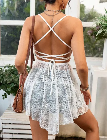Rochie de plaja SHEIN, alb Alb