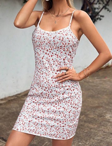 Rochie scurta SHEIN, floral print