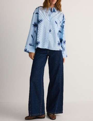 Camasa Oversize Reserved, albastru