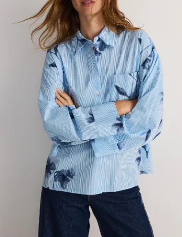 Camasa Oversize Reserved, albastru