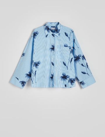 Camasa Oversize Reserved, albastru
