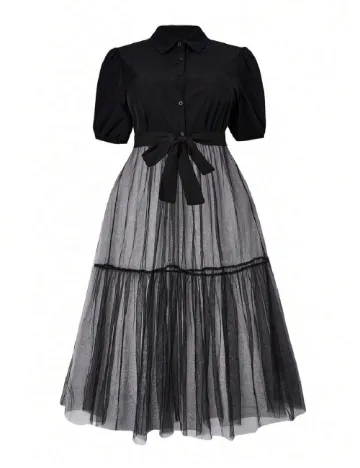 Rochie scurta SHEIN CURVE, negru Negru