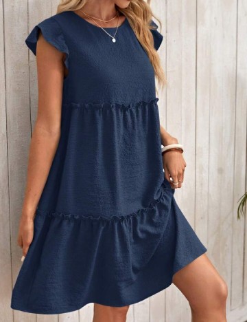 Rochie scurta Emery Rose, albastru
