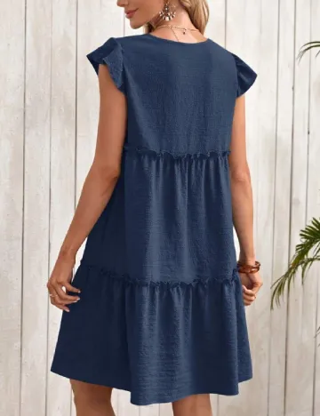 Rochie scurta Emery Rose, albastru