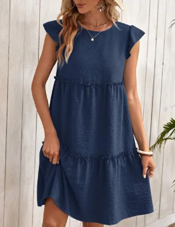 Rochie scurta Emery Rose, albastru