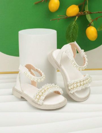 Sandale Shein Kids, alb
