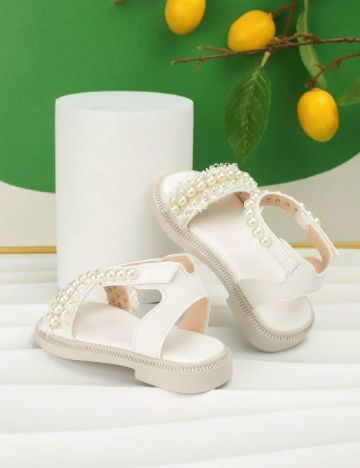Sandale Shein Kids, alb