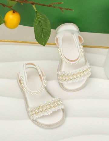 Sandale Shein Kids, alb
