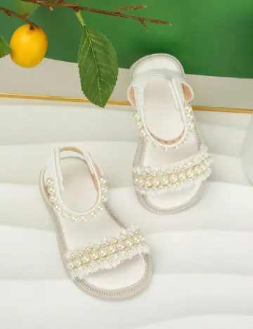 Sandale Shein Kids, alb