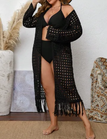 Kimono SHEIN CURVE, negru