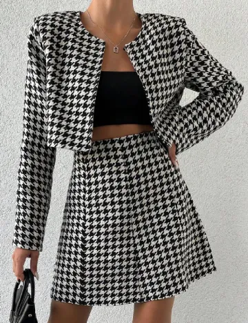 Compleu SHEIN, alb/negru