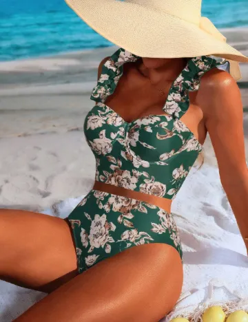 Costum de baie SHEIN, verde