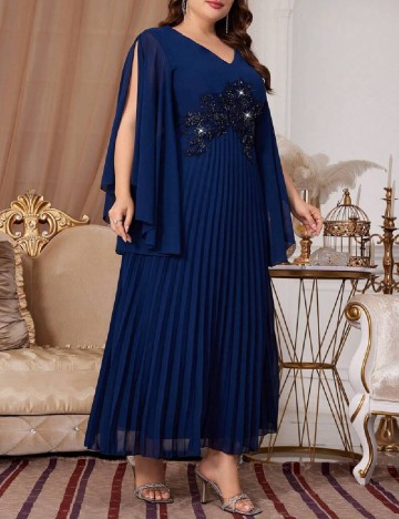 Rochie lunga SHEIN CURVE, bleumarin