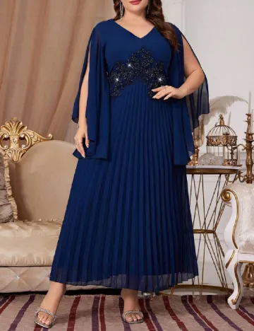 Rochie lunga SHEIN CURVE, bleumarin Albastru