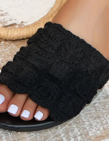 Slapi SHEIN, negru Negru