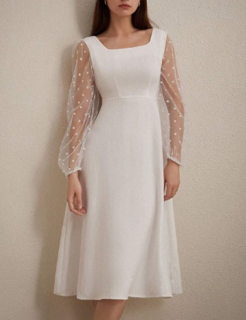 Rochie medie SHEIN, alb