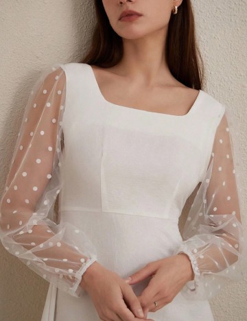 Rochie medie SHEIN, alb