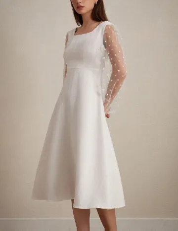 Rochie medie SHEIN, alb
