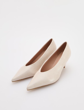 Pantofi Reserved, crem