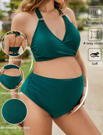 Costum de baie SHEIN Maternity, verde