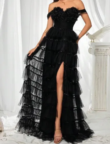 Rochie lunga VIPGIRL, negru
