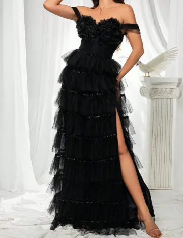 Rochie lunga VIPGIRL, negru