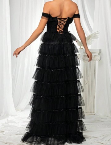 Rochie lunga VIPGIRL, negru