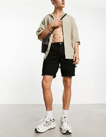 Pantaloni scurti ASOS, negru