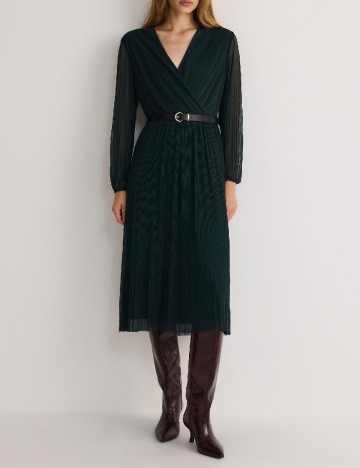 Rochie medie Reserved, verde inchis