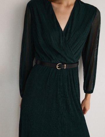 Rochie medie Reserved, verde inchis
